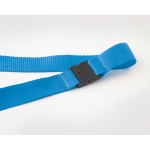 Lanyard personalizado de 2 cm com fivela e fecho BasicStyle Extra cor turquesa vista fotografia