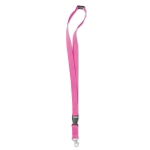 Lanyard personalizado de 2 cm com fivela e fecho BasicStyle Extra cor fúcsia