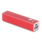 Powerbank personalizado económico de alumínio de 2.200 mAh Alu cor vermelho