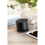 Coluna de som bluetooth circular colorido personalizado Soul cor preto vista conjunto