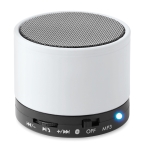 Coluna de som bluetooth circular colorido personalizado Soul cor branco