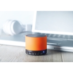 Coluna de som bluetooth circular colorido personalizado Soul cor cor-de-laranja vista conjunto