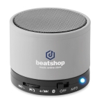 Coluna de som bluetooth circular colorido personalizado Soul cor prateado mate vista principal