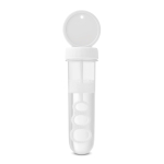 Tubo de bolas de sabão para personalizar com logo Bubbles cor branco terceira vista