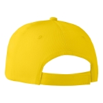 Boné corporativo barato de 6 painéis com fecho de velcro ColorCap cor amarelo segunda vista