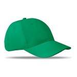 Boné corporativo barato de 6 painéis com fecho de velcro ColorCap cor verde