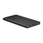 Bateria externa personalizada em alumínio 8.000 mAh Powercard Extra cor preto