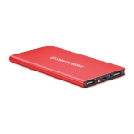 Bateria externa personalizada em alumínio 8.000 mAh Powercard Extra cor vermelho vista principal