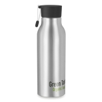 Garrafa personalizada de alumínio gravada, com fita 500ml Uptown cor preto vista principal