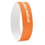 Pulseiras Tyvek personalizadas de 19 mm cor cor-de-laranja vista principal segunda vista