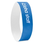 Pulseiras Tyvek personalizadas de 19 mm cor azul real vista principal