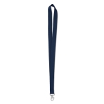 Lanyard personalizado barato de 2 cm com fecho mosquetão BasicStyle cor azul