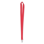 Lanyard personalizado barato de 2 cm com fecho mosquetão BasicStyle cor vermelho