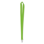 Lanyard personalizado barato de 2 cm com fecho mosquetão BasicStyle cor verde-lima