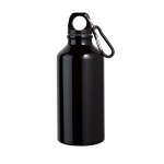 Garrafa de alumínio de desporto com mosquetão Cruiser 400ml cor preto