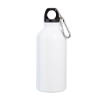 Garrafa de alumínio de desporto com mosquetão Cruiser 400ml cor branco