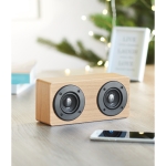 Coluna Bluetooth Eco cor madeira vista conjunto