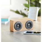 Coluna Bluetooth Eco cor madeira terceira vista conjunto