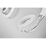 Auriculares over-ear bluetooth 4.2 modernos com logotipo impresso Jazz cor branco quarta vista