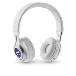 Auriculares over-ear bluetooth 4.2 modernos com logotipo impresso Jazz cor branco segunda vista principal