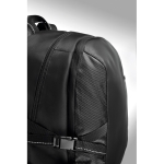 Mochila promocional para portátil de 15'' com detalhes ripstop City cor preto segunda vista fotografia