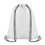 Mochilas publicitárias de cordão com bolso Urban Pocket cor branco segunda vista