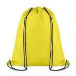 Mochilas publicitárias de cordão com bolso Urban Pocket cor amarelo segunda vista