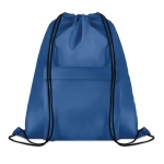 Mochilas publicitárias de cordão com bolso Urban Pocket cor azul real