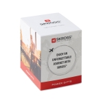 Adaptador de viagem personalizado com logótipo Skross Pro World & USB cor branco terceira vista