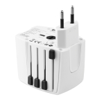 Adaptador de viagem multifuncional para oferecer Skross MUV USB cor branco quarta vista