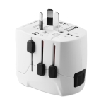 Adaptador de viagem universal com portas USB Skross Pro Light USB cor branco quarta vista