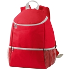 Mochila térmica personalizada com bolsos de malha Discover cor vermelho