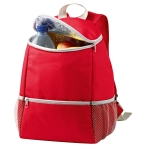 Mochila térmica personalizada com bolsos de malha Discover cor vermelho terceira vista