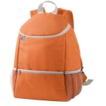 Mochila térmica personalizada com bolsos de malha Discover cor cor-de-laranja