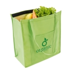 Saco de compras non-woven frigorífico 80 g/m2 Shopper cor verde-claro imagem com logo 4