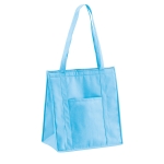 Saco de compras non-woven frigorífico 80 g/m2 Shopper cor azul-claro