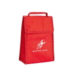 Saco térmico dobrável de non-woven com fecho em velcro 80 g/m2 Break cor vermelho imagem com logo