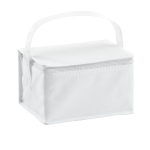 Saco térmico barato de non-woven com capacidade para 6 latas Frigid cor branco