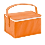 Saco térmico barato de non-woven com capacidade para 6 latas Frigid cor cor-de-laranja