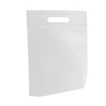 Saco económico non-woven com asa vazada 80 g/m2 Minimart cor branco