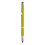 Canetas baratas de alumínio gravadas, tácteis tinta azul Arrowtouch cor amarelo primeira vista