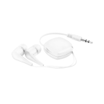 Auriculares retráteis para publicidade com capa non woven Compact cor branco