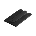 Porta-cartões de silicone com adesivo para telemóvel MobileStand cor preto