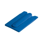 Porta-cartões de silicone com adesivo para telemóvel MobileStand cor azul