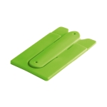 Porta-cartões de silicone com adesivo para telemóvel MobileStand cor verde-claro