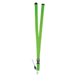 Lanyard de poliéster de 2 cm com fecho de segurança Doubleclip Extra cor verde-claro terceira vista