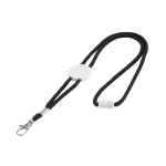 Lanyard personalizado 0,5 cm e poliéster apto para gota de resina Cord cor preto