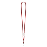 Lanyard personalizado 0,5 cm e poliéster apto para gota de resina Cord cor vermelho primeira vista