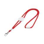 Lanyard personalizado 0,5 cm e poliéster apto para gota de resina Cord cor vermelho