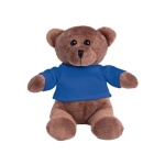 Peluche com camisola para personalizar com logo Mister Urso cor azul real primeira vista